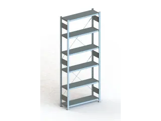Inhaakstelling Basisveld 2500x1000x300mm 6legborden 150kg Verzinkt - 2