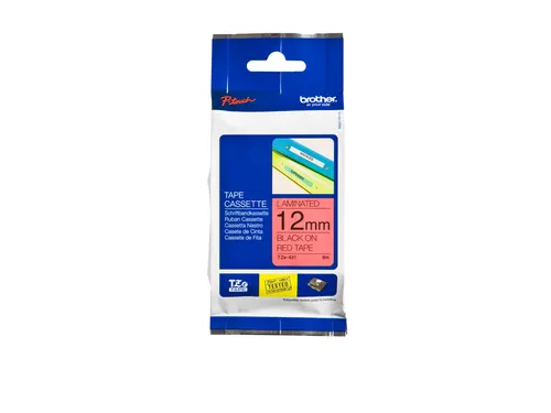 Labeltape Brother P-touch TZe-431 standaard 12mm zwart op rood