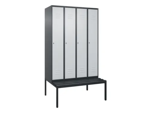 locker voor scheiding van kleding,HxBxD 2120x1200x815mm,4vak