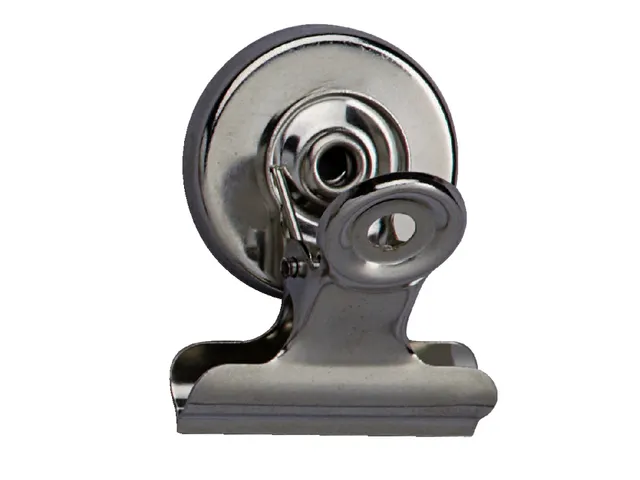 Papierklem MAUL Bulldog met magneet 30mm capaciteit 10mm zilver