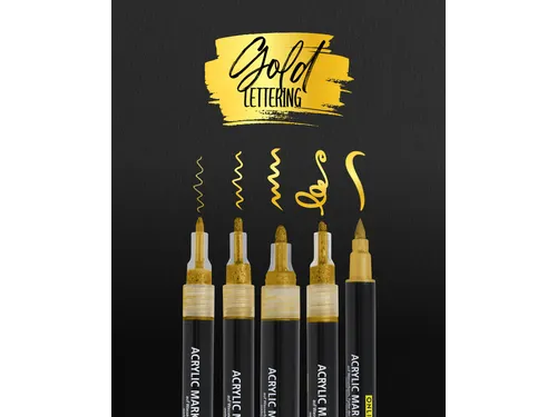 Acrylmarker Online lettering 5 breedtes goud