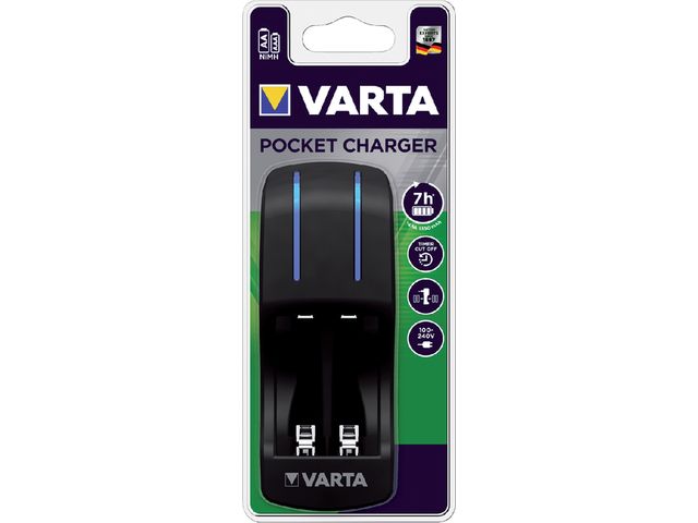 Batterij oplader Varta pocket leeg | VoordeligeBatterijen.nl