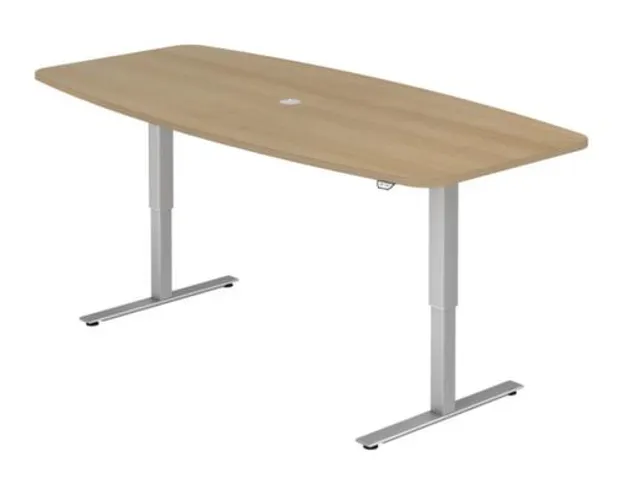 In hoogte verstelbare vergadertafel,HxBxD 710-1200x2200x1030mm
