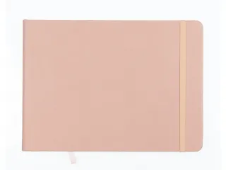 Schetsboek Kangaro A5 landscape oud roze PU HC 80 blad 140gr roomwit m - 5