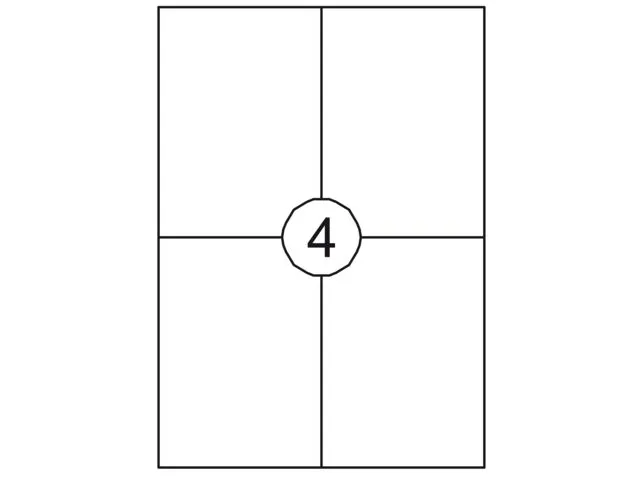 Etiket Rillstab 105x148mm A6 Wit 400 Stuks