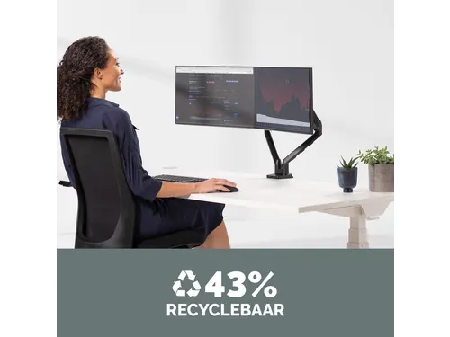Monitorarm Fellowes Platinum Series dubbel horizontaal zwart