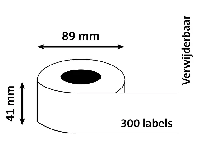 Etiket Dymo 11356 Labelprint Naambadge Label 41x89mm S0722560