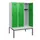 locker met bank,HxBxD 1950x1200x815mm,3vak,vak B 400mm,draaigrendel