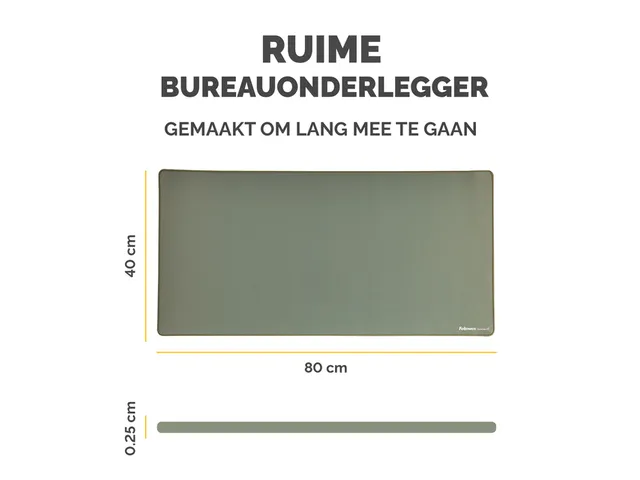 Bureau-onderlegger Fellowes Breyta saliegroen 80x40cm