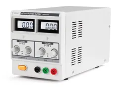Dc Lab Voeding 0-30 Vdc / 0-3 A Max Met Dubbel Scherm