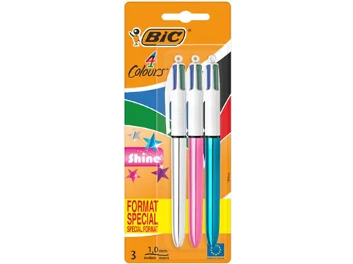 Colours Shine 4-kleurenbalpen medium 3 stuks