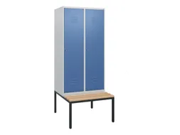 locker met bank,HxBxD 1950x800x815mm,2vak,vak B 400mm,cil.-slot