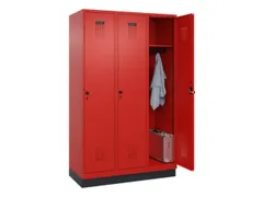 locker,HxBxD 1950x1200x500mm,3vak,vak B 400mm,draaigrendel,sokkel