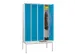 Armoire vestiaire avec banc,RAL7035,face avant RAL5012