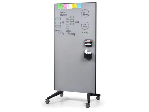 Mobiel Glasbord Grijs Magnetisch 90x175cm