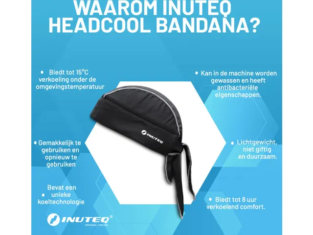 Inuteq Headcool bandana Zwart