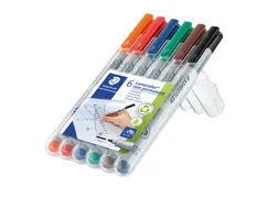 Viltstift Staedtler OHP Lumocolor 315 Non Permanent 1.0mm Assorti 6st
