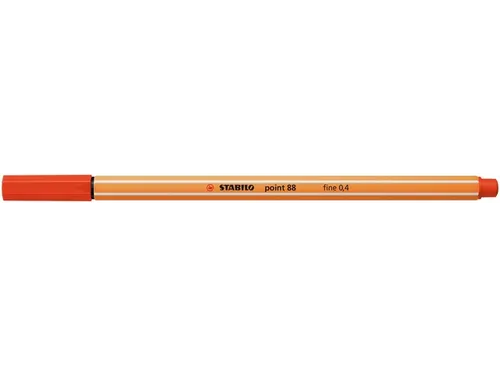 Fineliner STABILO point 88/40 rood 0.4mm