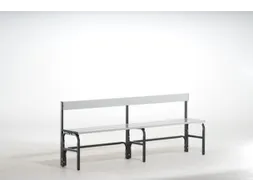 omkleedbank,HxLxD 770x2000x375mm,alu. lijsten,frame staal RAL7016