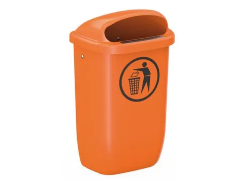 kunststof afvalbak,v. buiten,50l,HxBxD 740x430x340mm