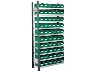 Bakkenstelling 2000x1000x300mm 60bakken PE groen vakl.125kg eenzijdig - 2