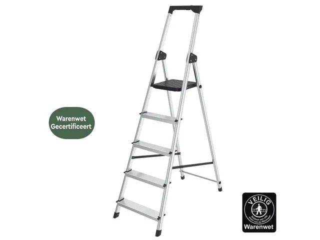 Escabeau aluminium 5 marches SL500 argent