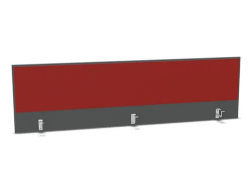 opzetpaneel bureau aanbouw achter MS-donkergrijs BN4011-rood 2000mm
