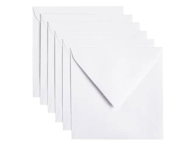Envelop Papicolor 140x140mm Kraft wit Gegomd