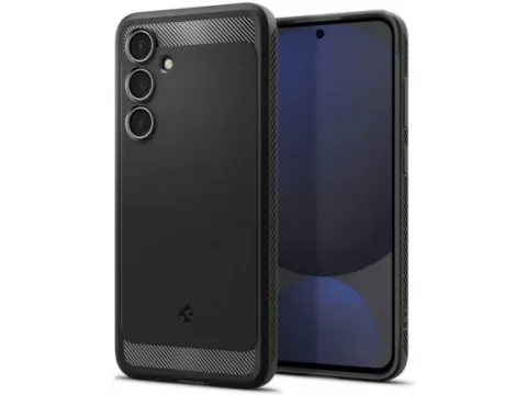 Spigen Rugged Armor Samsung Galaxy S24 FE Hoesje Back Cover Mat Zwart