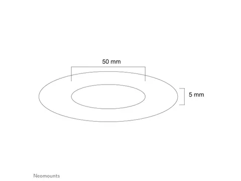 Neomounts FPMA-CRB5HM Afdekrozet - geschikt voor Ø 50 mm - geschikt v