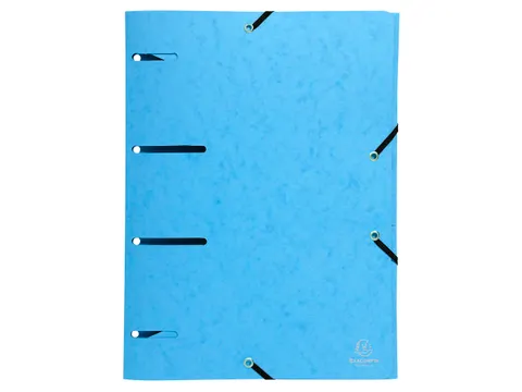 PUNCHY Elastomap 3 kleppen geperforeerd glanskarton 375g/m2 A4 assorti