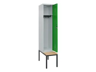 locker met bank,HxBxD 2120x400x815mm,1vak,vak B 400mm,cilinderslot - 1