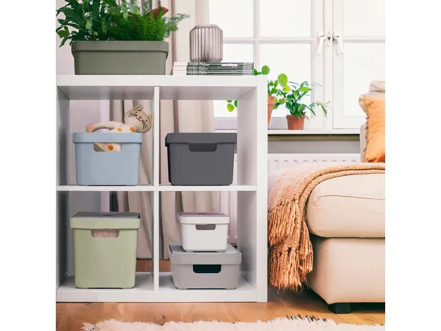 Sigma Home opbergbox 13L antraciet - 35x24,6x18,3cm