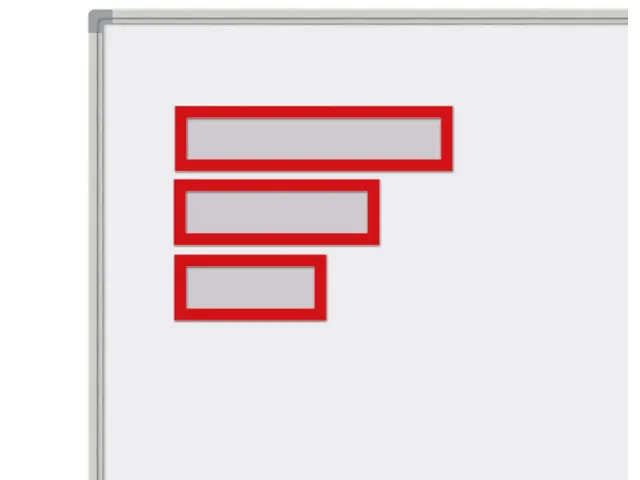 Magnetische Header A4 Rood set à 5 stuks