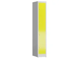 Lockerkast 1800x310x500mm 1x4 vakken cilinderslot, sokkel, RAL1018
