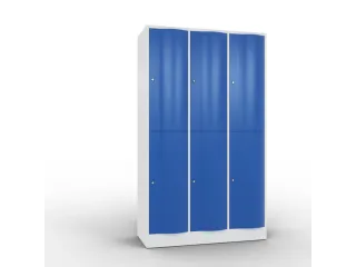 lockerkast,HxBxD 1950x1150x540mm,3x2vakken,romp RAL7035,front RAL5010 - 2
