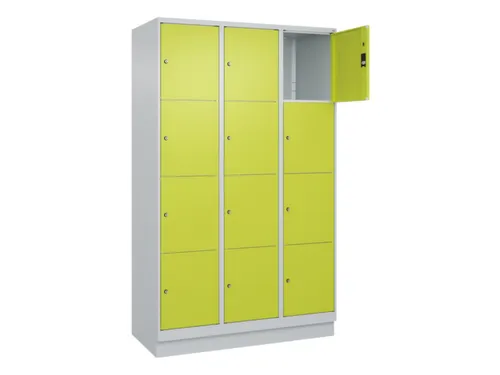 lockerkast,HxBxD 1950x1200x500mm,3x4vakken,vak B 400mm,cil.-slot