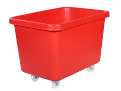 Verrijdbare Rechthoekige Bak 227 Liter Hxbxd 641X902X660Mm Pe Rood