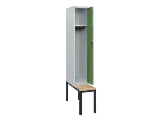 locker met bank,HxBxD 1950x300x815mm,1vak,vak B 300mm,cil.-slot - 2