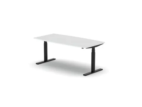 Elektrisch ihv Vergadertafel Vatvorm 1800x800mm Zwart+ Wit Blad