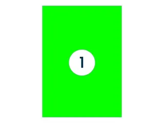 Gekleurde Etiketten 210x297mm A4 Fluor Groen 42124 - 2