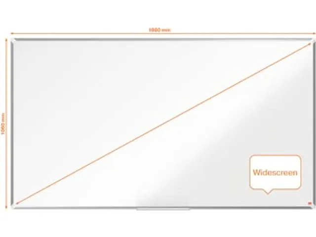Premium Plus Widescreen magnetisch whiteboard, emaille, ft 188 x 106 c