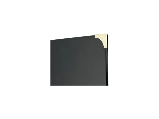 Wijnkaart Securit 4 tas zwart A4 lederlook