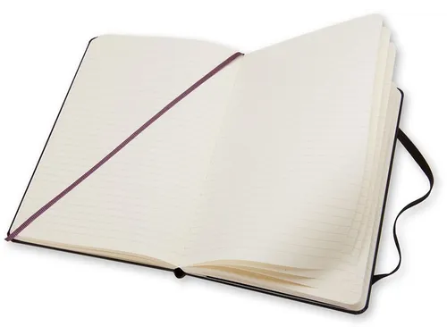 Notitieboek Moleskine large 130x210mm lijn hard cover zwart