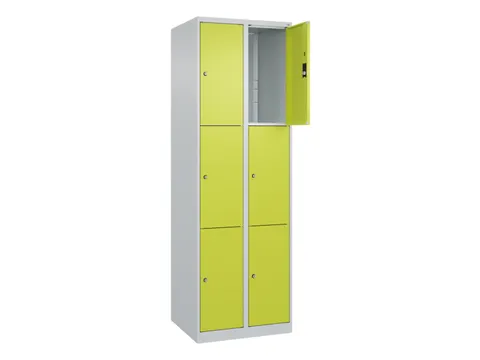 lockerkast,HxBxD 1850x600x500mm,2x3vakken,vak B 300mm,cil.-slot