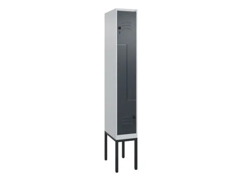 Z-garderobekast,HxBxD 2120x300x500mm,vak B 150/300mm,draaigrendel