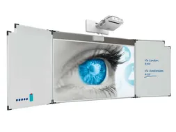 Projectiebord Extraflat Vijfvlaks 128x201cm 16:10 mat wit finger touch