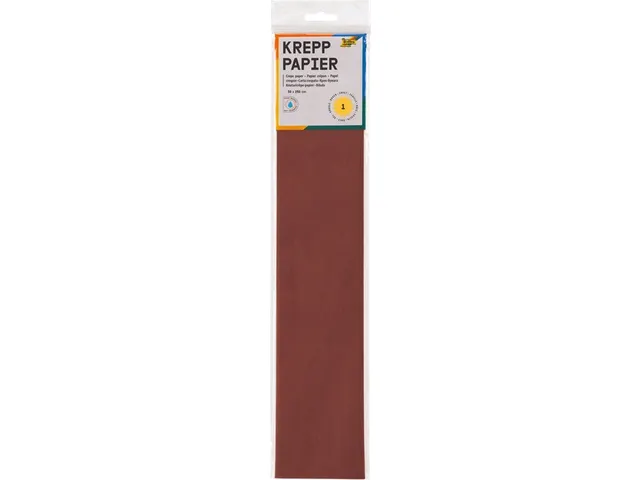 Papier crépon Folia 250x50cm 10 feuilles n° 161 marron