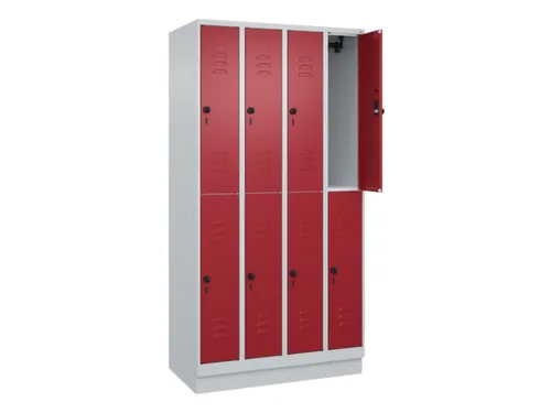 dubbeldekse locker,HxBxD 1950x1000x500mm,4x2vak.,vak B 250mm