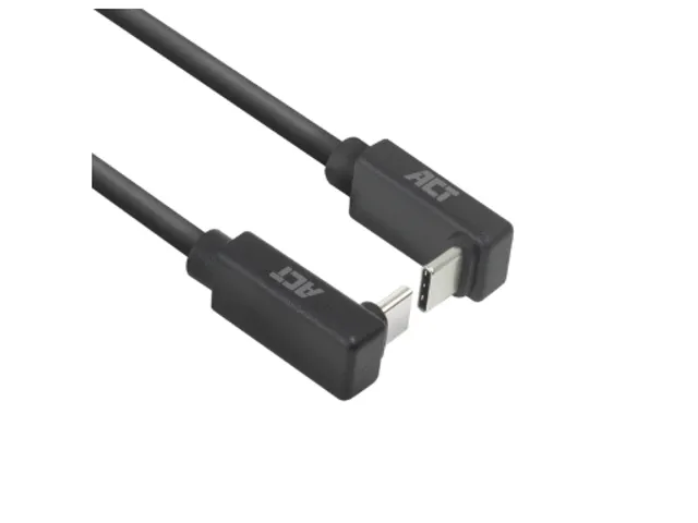 Kabel ACT USB-C hoek boven/beneden 10Gbps 1m